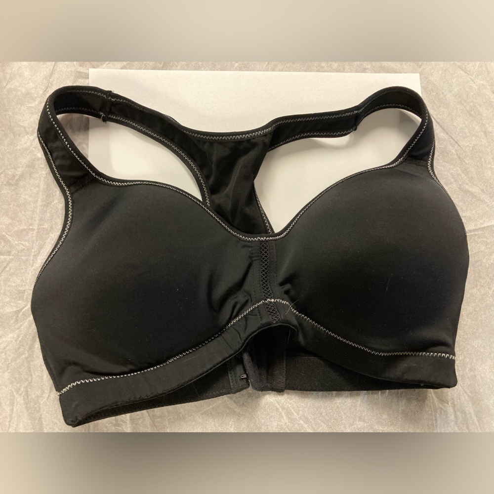 Marika black sports bra/active/athletic running top.